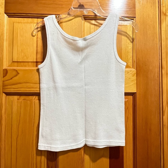 3/$20 when you bundle White Ribbed Sleeveless Tank Top - Picture 2 of 4